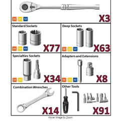 Husky H290MTS Mechanics Tool Set (290-Piece)