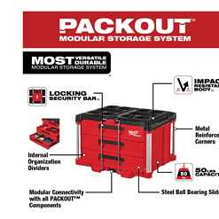 Milwaukee 48-22-8443-8442 PACKOUT 22 in. 3-Drawer and 2-Drawer