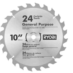 RYOBI Table Saw RTS23 15 Amp 10 in. Expanded Capacit With Rolling Stand