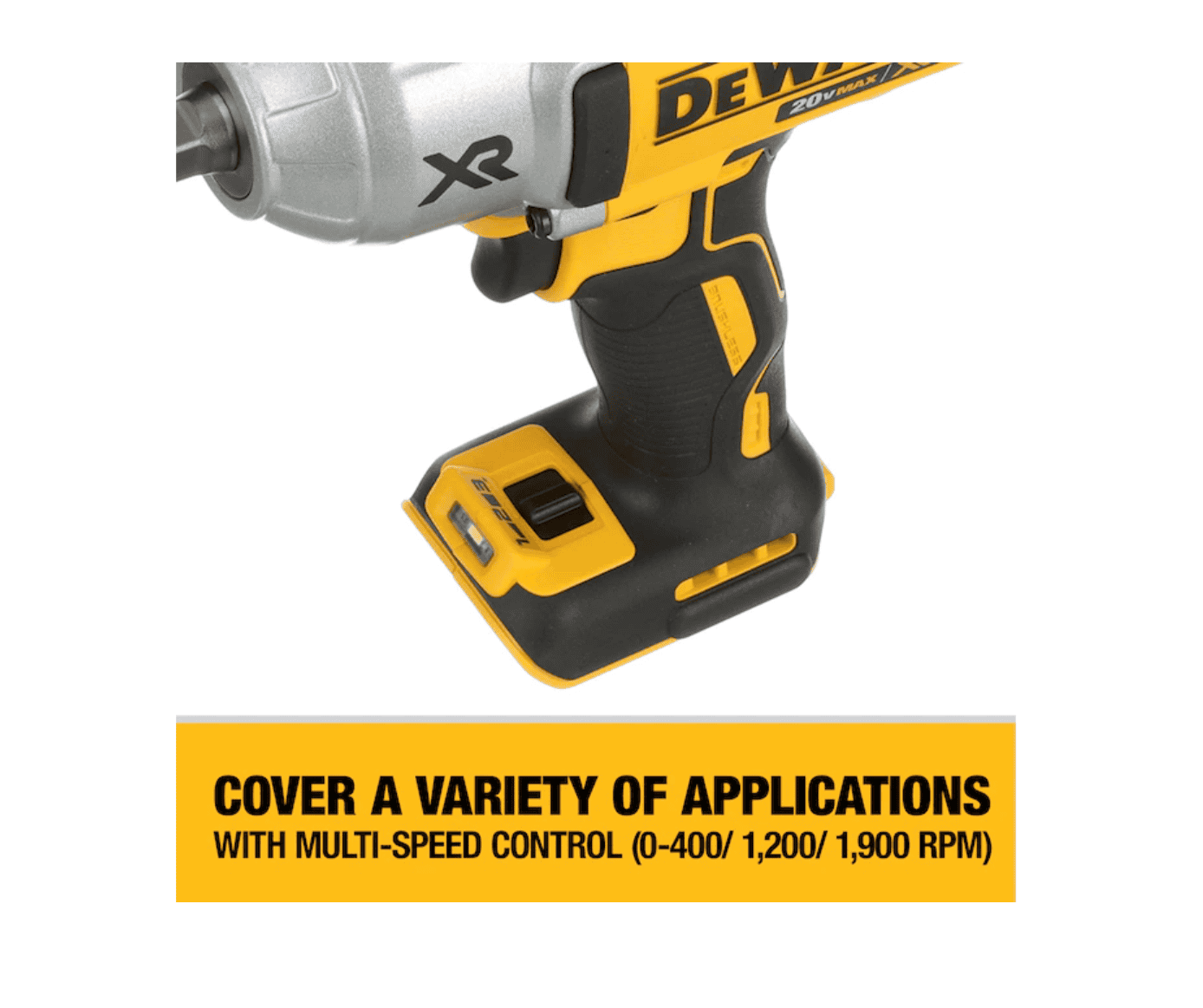 DEWALT DCF899M1 Xr 20-volt Max Variable Speed Brushless 1/2-in Drive Cordless Impact Wrench - Image 4
