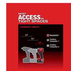 Milwaukee 2855-20 M18 FUEL GEN-3 18V Lithium-Ion Brushless Cordless 1/2 in. Compact Impact Wrench with Friction Ring (Tool-Only)