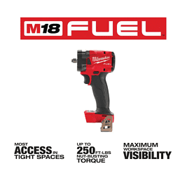 Milwaukee 2962-20-2854-20 M18 Impact Wrench Gen-2 18-Volt Li-Ion Cordless Mid Torque w/Friction Ring