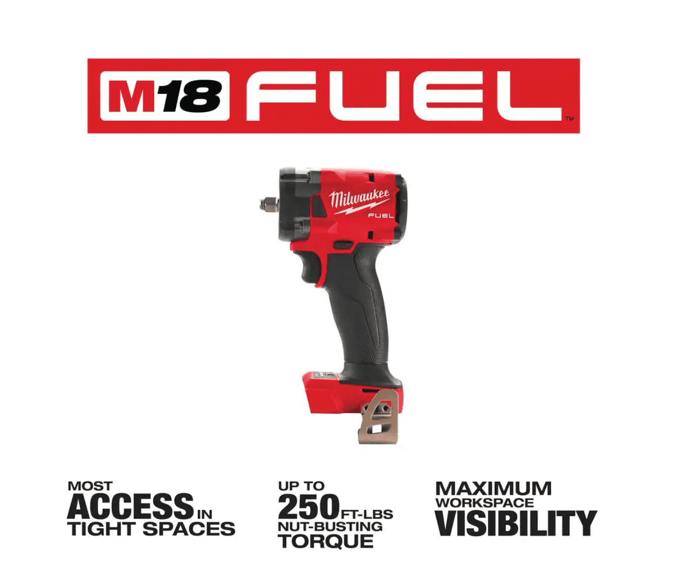 Milwaukee 2962-20-2854-20 M18 Impact Wrench Gen-2 18-Volt Li-Ion Cordless Mid Torque w/Friction Ring