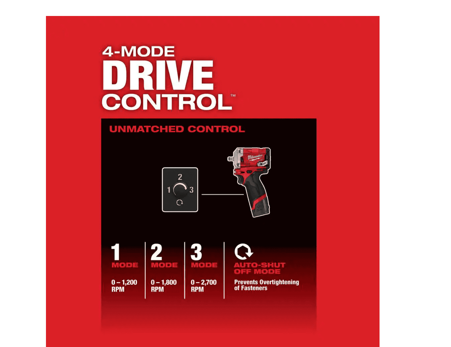 Milwaukee 2554-20-2564-20-2567-20 M12 FUEL 12V Li-Ion Brushless Cordless Stubby 3/8 in