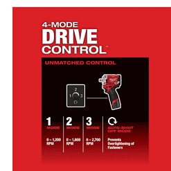 Milwaukee 2555-22-0852-20 M12 FUEL 12V Lithium-Ion Brushless Cordless Stubby 1/2 in. Impact Wrench Kit with Compact Spot Blower