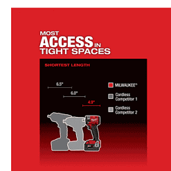 Milwaukee 2855-20-49-16-2854 M18 FUEL Gen-2 18V Lithium-Ion Brushless Cordless 1/2 in. Compact Impact Wrench with Friction Ring and Boot