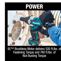 Makita XWT18Z 18V LXT Lithium-Ion Brushless Cordless 4-Speed Mid-Torque 1/2 in. Impact Wrench w/ Detent Anvil (Tool Only)