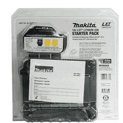 Makita BL1840BDC1 18-Volt LXT Lithium-Ion High Capacity Battery Pack 4.0Ah with Fuel Gauge and Charger Starter Kit