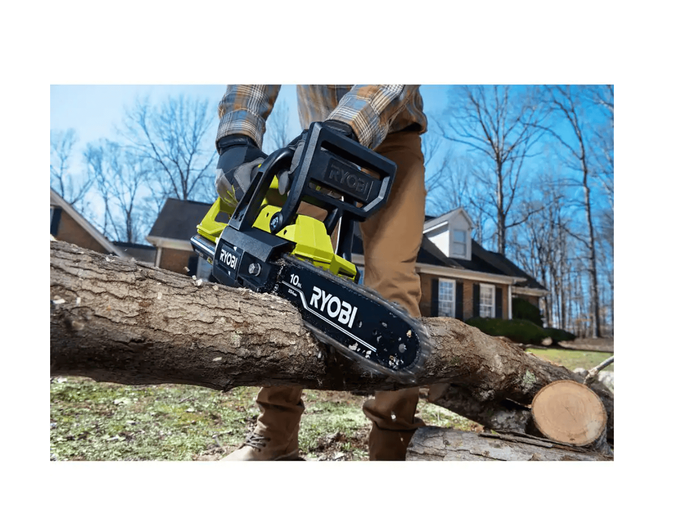 RYOBI RY40570 40V 10 in. Cordless Battery Chainsaw with 2.0 Ah Battery and Charger