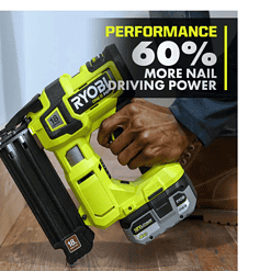 RYOBI P322 ONE+ HP 18V 18-Gauge Brushless Cordless AirStrike Brad Nailer (Tool Only)