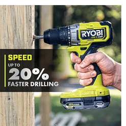 RYOBI PBLDD01K-A98401 ONE+ HP 18V Brushless Cordless 1/2 in. Drill/Driver Kit w/(2) Batteries, Charger, Bag, & Drill/Drive Kit (40-Piece)