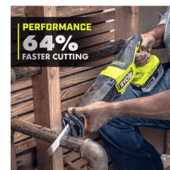 RYOBI Reciprocating Saw PBLRS01K1 ONE+ HP 18V Brushless Cordless with 4.0 Ah HIGH PERFORMANCE Battery and Charger