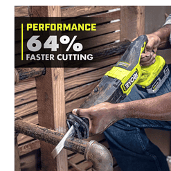 RYOBI PBLRS01K1-A233501 ONE+ HP 18V Brushless Cordless Reciprocating Saw Kit with 4.0Ah Battery, Charger & Reciprocating Saw Blade Set (35Piece)
