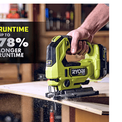 RYOBI Jig Saw PBLJS01B-PSK005 ONE+ HP 18V Brushless Cordless with 2.0 Ah Battery and Charger