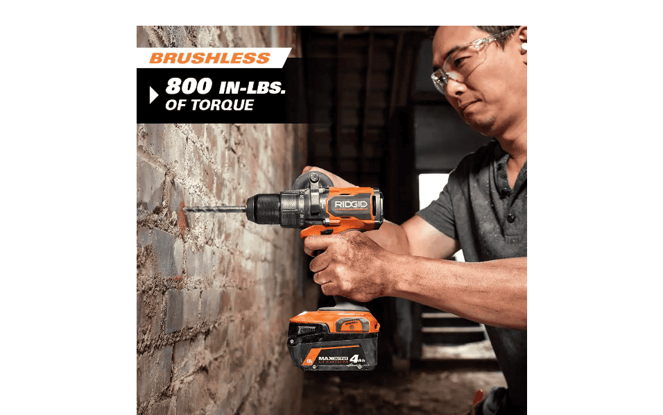 RIDGID R86115B 18V Brushless Cordless 1/2 in. Hammer Drill/Driver (Tool Only)