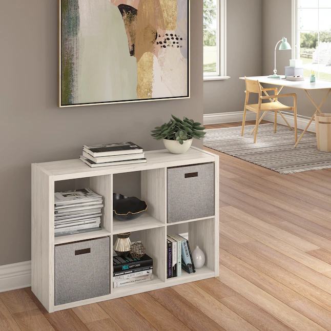 ClosetMaid 30-in H x 43.82-in W x 13.5-in D Bleached Walnut Wood Laminate 6 Cube Organizer - Image 2
