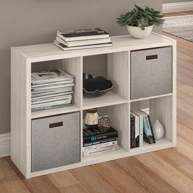 ClosetMaid 30-in H x 43.82-in W x 13.5-in D Bleached Walnut Wood Laminate 6 Cube Organizer - Image 3