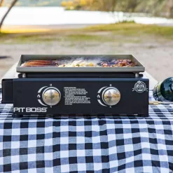 Pit Boss 2 Burner Portable Gas Griddle, Lightweight and portable Cast Iron Griddle