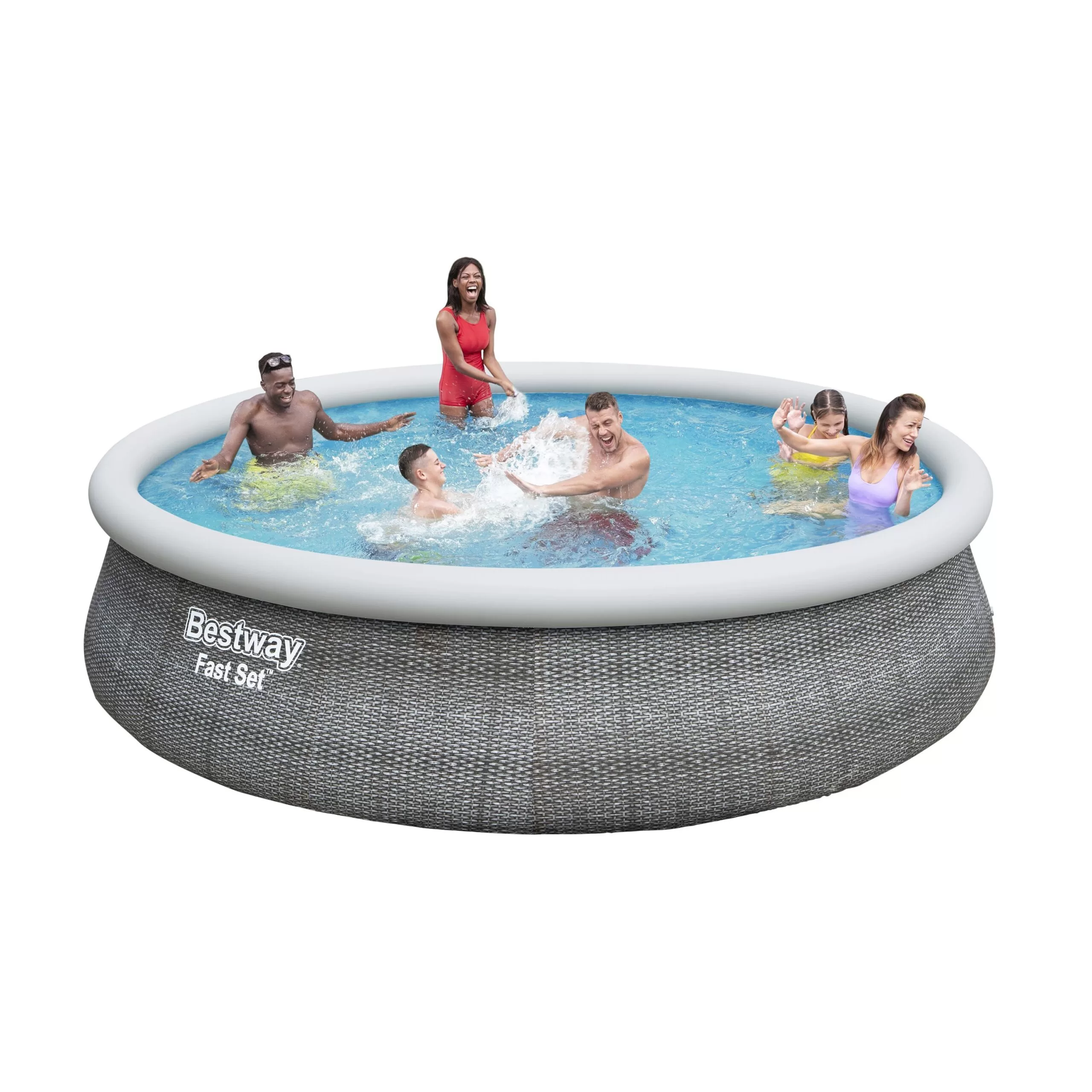 Bestway 15' Circle 42" Deep Metal-Walled Above Ground Pool