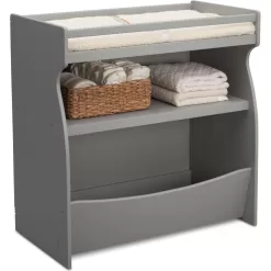 Delta Children Gateway 2-in-1 Changing Table and Storage Unit, Gray