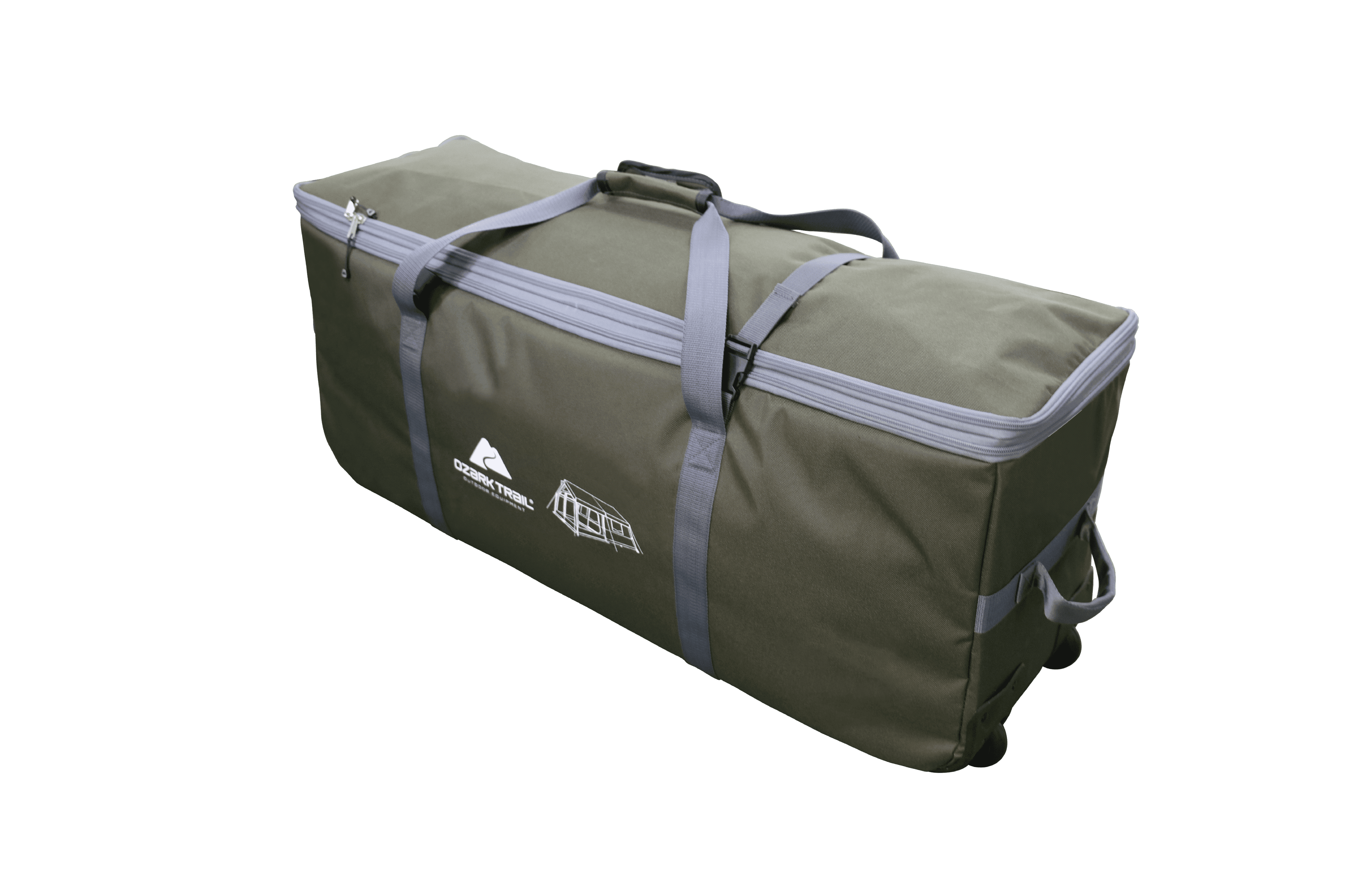 Ozark Trail Hazel Creek 12 Person Cabin Tent, 3 Rooms, Green