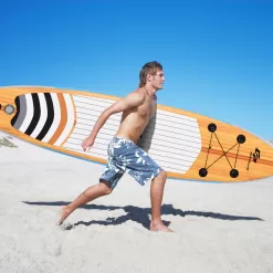 Costway 10' Inflatable Stand up Paddle Board Surfboard SUP W/ Bag Adjustable Paddle Fin