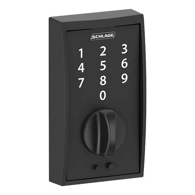Schlage Touch Century Matte Black Electronic Deadbolt Lock Lighted Keypad Touchscreen - Image 3