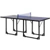 Soozier 6' x 3' Foldable Ping Pong Table Set with 2 Table Halves for Party Use, Space-Saving Mid-Size Table Tennis for Small Living Spaces, Basement Games, Sports Gifts