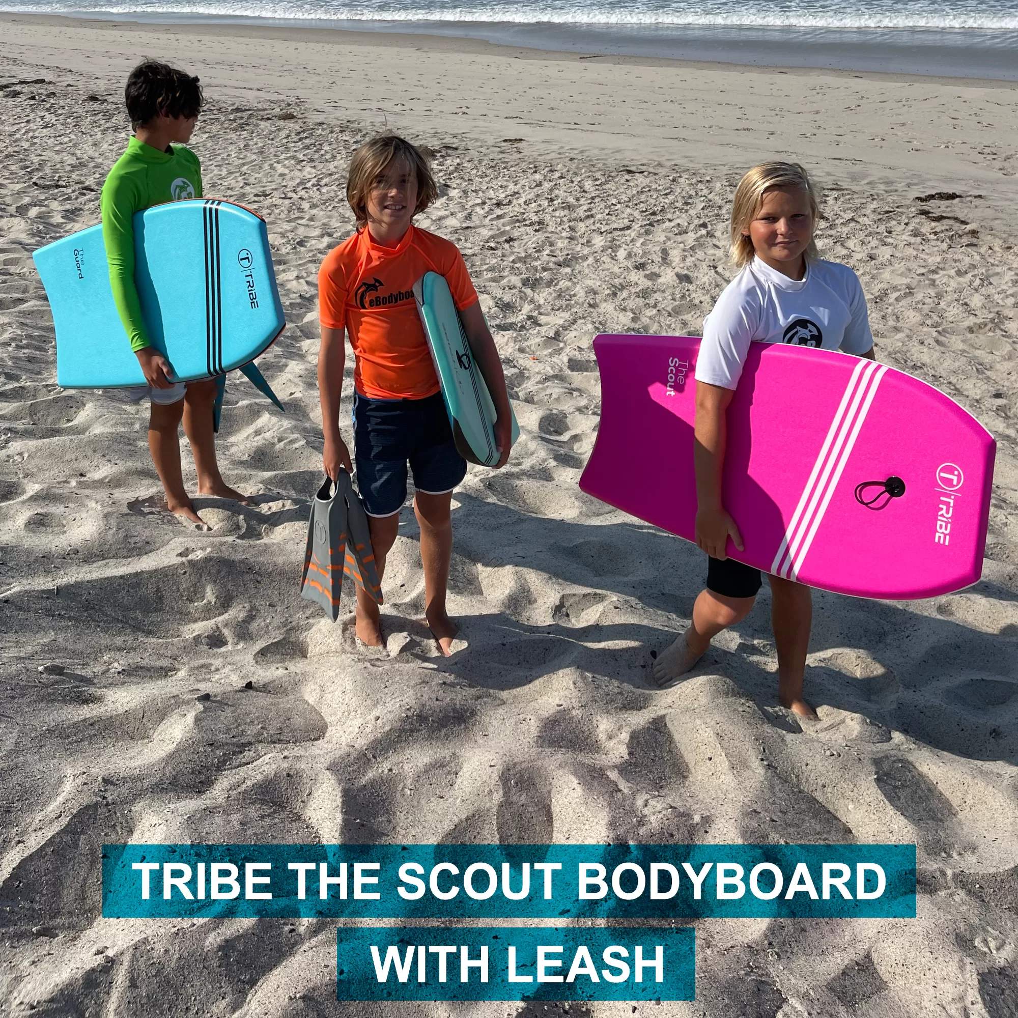 Tribe Scout 39" Bodyboard-Apple GreenWhitePurple