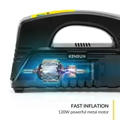 Kensun Air Compressor for Tires - Portable Tire Inflator Air Pump for Car - Electric Tire Compressor for Home and Car