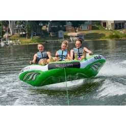 RAVE Sports Inflatable Wake Hawk Towable Boating Water Tube Raft, Green