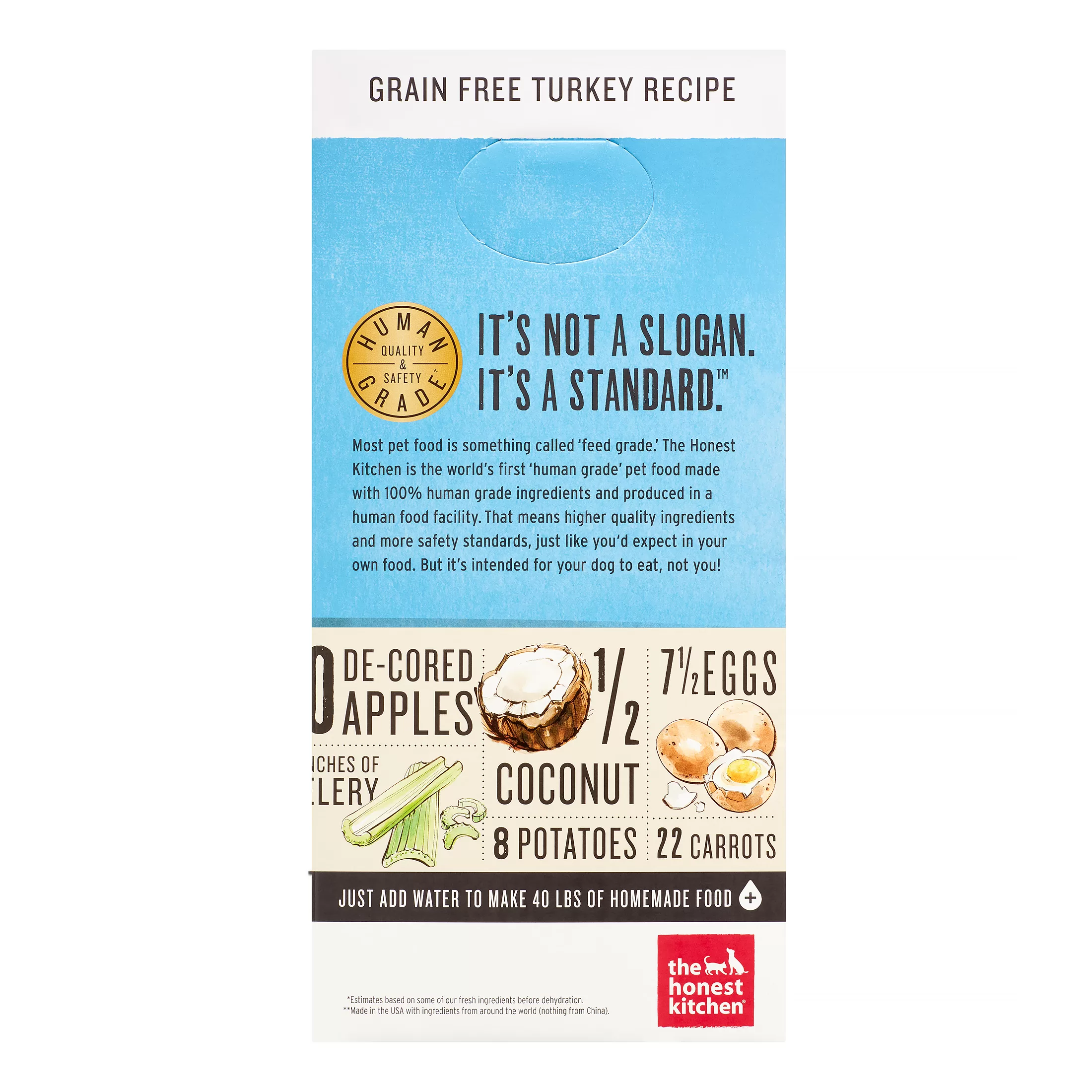 The Honest Kitchen Embark: Natural Human Grade Dehydrated Dog Food, Grain Free Turkey, 10 lbs (Makes 40 lbs)