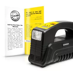 Kensun Air Compressor for Tires - Portable Tire Inflator Air Pump for Car - Electric Tire Compressor for Home and Car