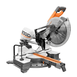 RIDGID R4222 15 Amp Corded 12 in. Dual Bevel Sliding Miter Saw with 70 Deg. Miter Capacity and LED Cut Line Indicator