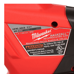 Milwaukee 2420-20-48-11-2440 M12 12V Lithium-Ion HACKZALL Cordless Reciprocating Saw with 4.0 Ah M12 Battery