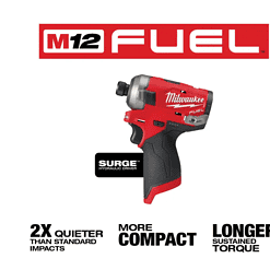 Milwaukee 2505-22-2551-20 M12 FUEL 12V Lithium-Ion Brushless Cordless 4-in-1 Installation 3/8in. Drill Driver & SURGE Impact Driver Combo Kit