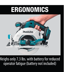 Makita XSH03Z 18-Volt LXT Lithium-Ion Brushless Cordless 6-1/2 in. Circular Saw with Electric Brake and 24T Carbide Blade (Tool-Only)