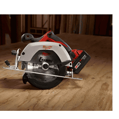 Milwaukee 2630-20-48-11-1837 M18 18V Lithium-Ion Cordless 6-1/2 in. Circular Saw with Two 3.0 Ah Batteries