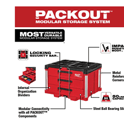 Milwaukee 48-22-8426-8443 PACKOUT 22 in. Rolling Tool Box and 22 in. 3-Drawer