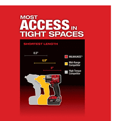Milwaukee 2960-20 M18 FUEL GEN-2 18V Lithium-Ion Mid Torque Brushless Cordless 3/8 in. Impact Wrench with Friction Ring (Tool-Only)