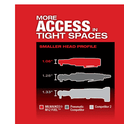 Milwaukee 2557-20 M12 FUEL 12-Volt Lithium-Ion Brushless Cordless 3/8 in. Ratchet (Tool-Only)