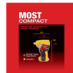 Milwaukee 2554-20-2567-20-2560-20 M12 FUEL 12V Li-Ion Cordless 3/8 in. Impact Wrench w/3/8 in. High Speed Ratchet and 3/8 in. Extended Reach Ratchet
