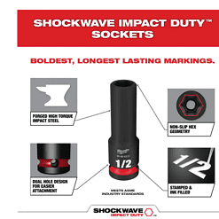 Milwaukee 2554-22-49-66-7009 M12 FUEL 12V Brushless Cordless Stubby 3/8 in. Impact Wrench Kit with 3/8 in. Drive SAE/Metric Socket Set (43-Piece)