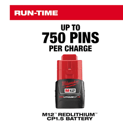 Milwaukee 2540-20 M12 12-Volt 23-Gauge Lithium-Ion Cordless Pin Nailer (Tool-Only)