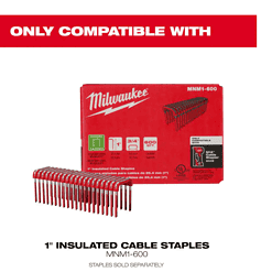 Milwaukee 2448-21 M12 12-Volt Lithium-Ion Cordless Cable Stapler Nailer Kit with 2.0Ah Battery, Charger and Bag