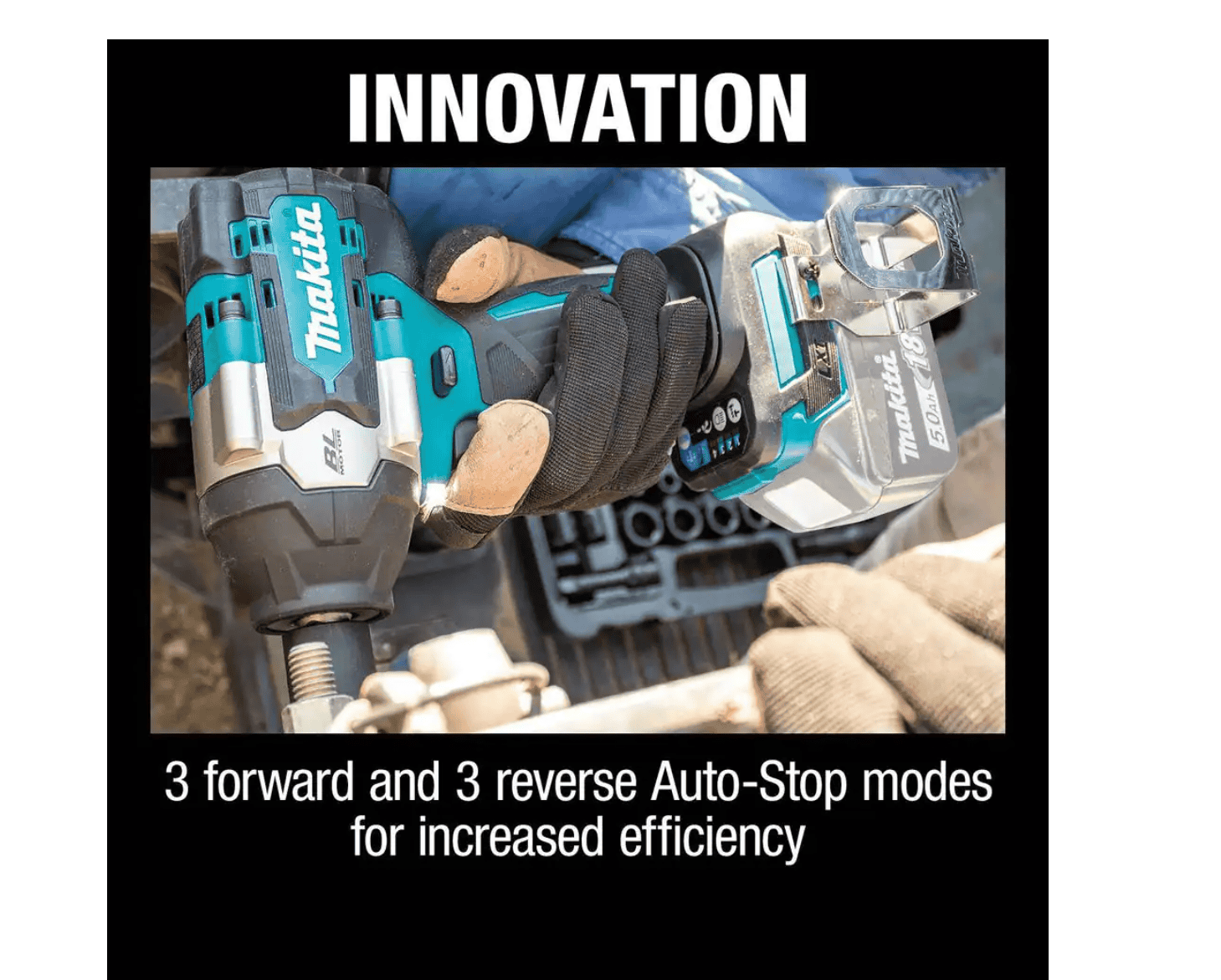 Makita XWT18Z 18V LXT Lithium-Ion Brushless Cordless 4-Speed Mid-Torque 1/2 in. Impact Wrench w/ Detent Anvil (Tool Only)