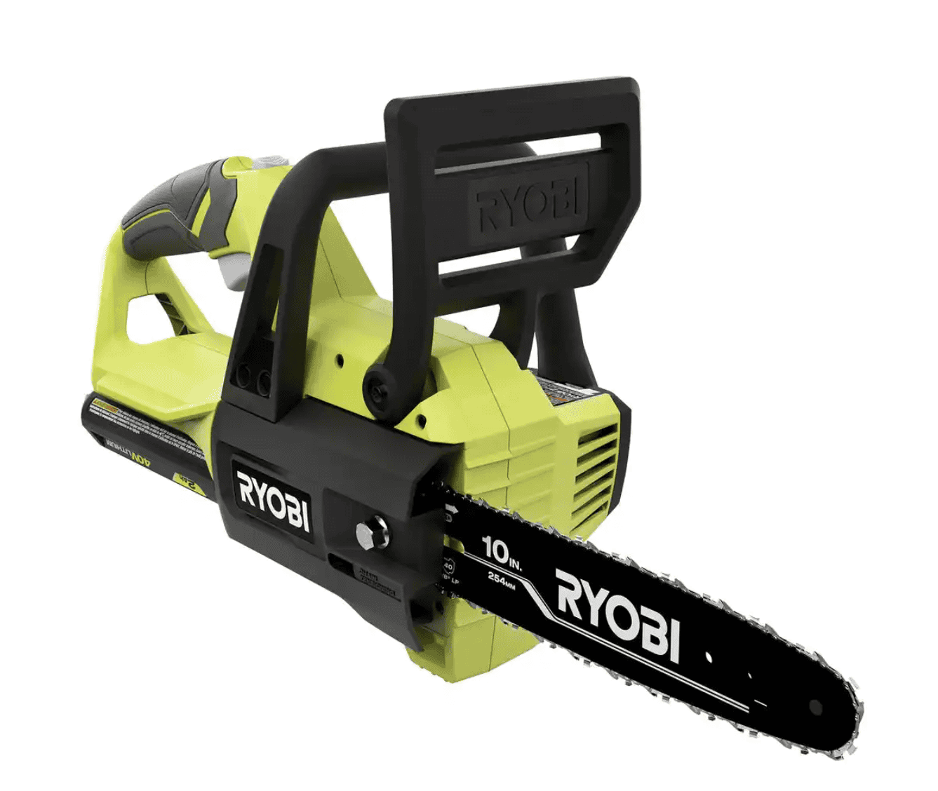 RYOBI RY40570 40V 10 in. Cordless Battery Chainsaw with 2.0 Ah Battery and Charger