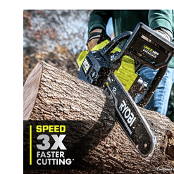 RYOBI P2570 ONE+ HP 18V Brushless Whisper Series 12 in. Cordless Battery Chainsaw with 6.0 Ah Battery and Charger