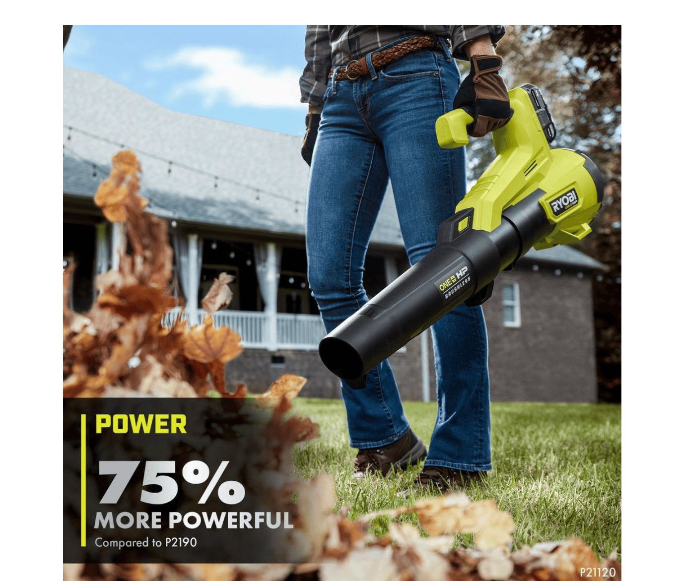 RYOBI P2520-BLW ONE+ HP 18V Brushless 10 in. Cordless Battery Chainsaw and 110 MPH 350 CFM Leaf Blower with 4.0 Ah Battery and Charger