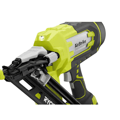 RYOBI P330 ONE+ 18V Lithium-Ion Cordless AirStrike 15-Gauge Angled Finish Nailer (Tool Only) with Sample Nails